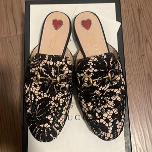 Gucci two tone mules
